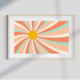 Retro psychedelische Groovy Kleurrijke poster
