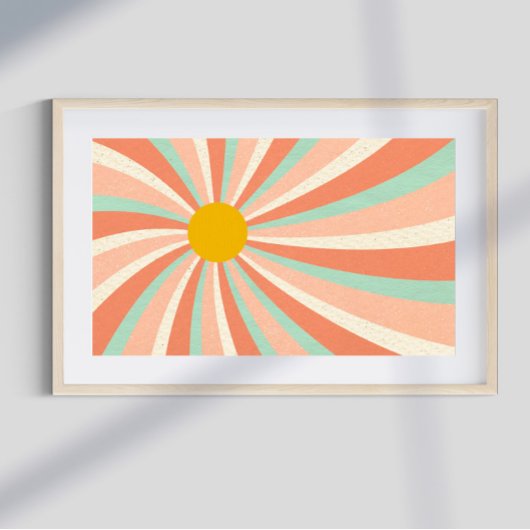 Retro psychedelische Groovy Kleurrijke poster