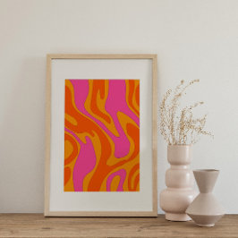 Retro psychedelische Groovy Kleurrijke poster