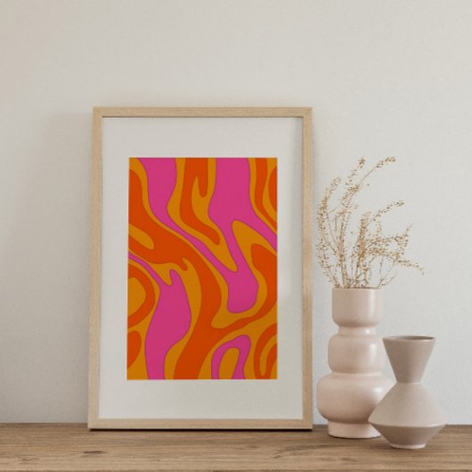 Retro psychedelische Groovy Kleurrijke poster