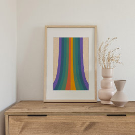 Retro psychedelische Groovy Kleurrijke poster