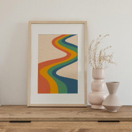 Retro psychedelische Groovy Kleurrijke poster