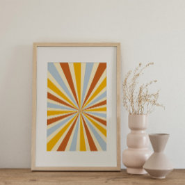 Retro psychedelische Groovy Kleurrijke poster