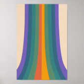 Retro psychedelische Groovy Kleurrijke poster (Voorkant)