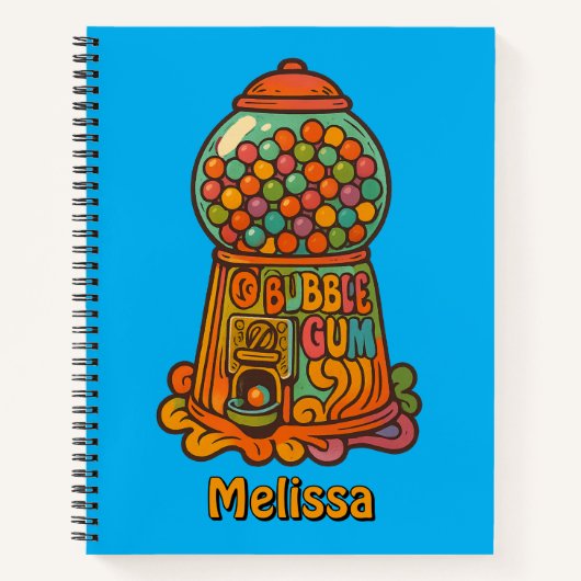 retro psychedelische gumball machine notitieboek (Voorkant)