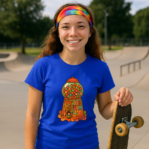 retro psychedelische gumball machine t-shirt