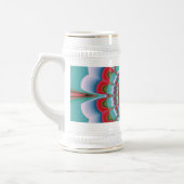 Retro psychedelische mandala bloem abstracte kunst bierpul (Links)