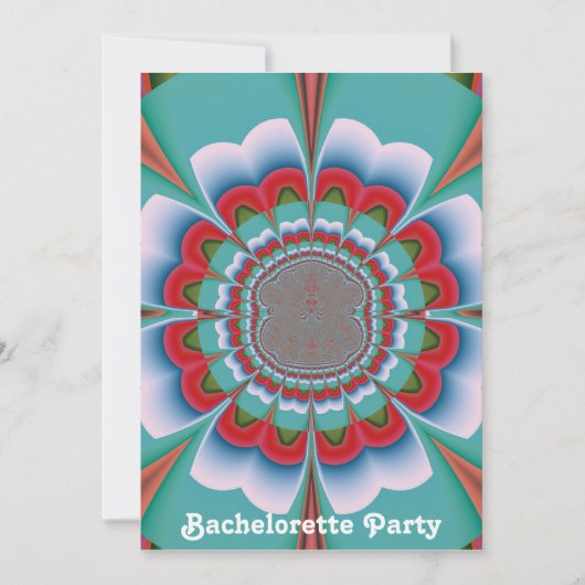 Retro psychedelische mandala bloem abstracte kunst kaart (Voorkant)