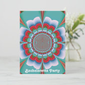 Retro psychedelische mandala bloem abstracte kunst kaart (Staand voorkant)