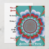 Retro psychedelische mandala bloem abstracte kunst kaart (Voorkant / Achterkant)