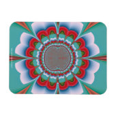 Retro psychedelische mandala bloem abstracte kunst magneet (Horizontaal)