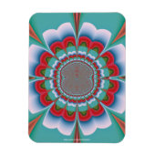 Retro psychedelische mandala bloem abstracte kunst magneet (Verticaal)