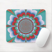 Retro psychedelische mandala bloem abstracte kunst muismat (Met muis)