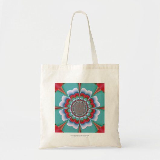 Retro psychedelische mandala bloem abstracte kunst tote bag (Voorkant)