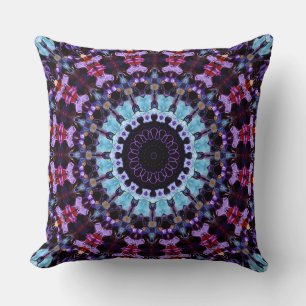 Retro Psychedelische Mandala Hippie Boho Tie Dye Kussen