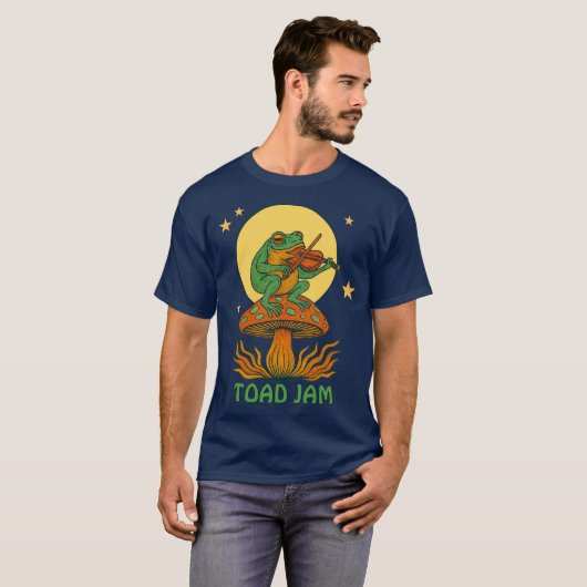 Retro psychedelische padjam paddenstoel t-shirt (Voorkant volledig)