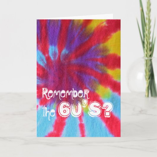 retro psychedelische stropdaskleurstof kaart (Voorkant)