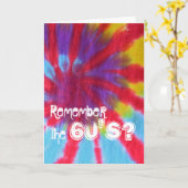 retro psychedelische stropdaskleurstof kaart (Gele Bloem)