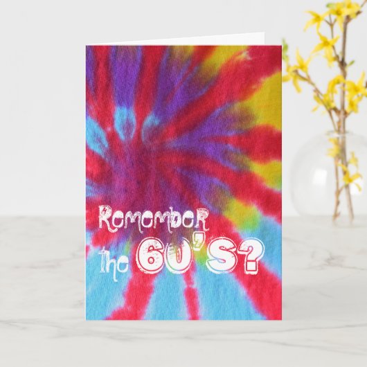 retro psychedelische stropdaskleurstof kaart (Gele Bloem)