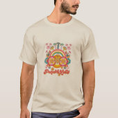 Retro psychedelische vrede en liefde t-shirt (Voorkant)