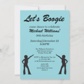 Retro Psycho Boogie Kleurrijke Mannen 50ste verjaa Kaart (Achterkant)