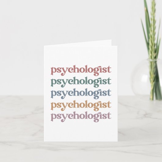 Retro Psycholoog Psychologie Student Afstuderen Kaart (Voorkant)