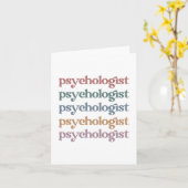 Retro Psycholoog Psychologie Student Afstuderen Kaart (Gele Bloem)