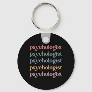 Retro Psycholoog Psychologie Student Afstuderen Sleutelhanger