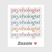 Retro Psycholoog Psychologie Student Afstuderen Sticker (Vel)