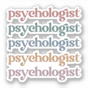 Retro Psycholoog Psychologie Student Afstuderen Sticker