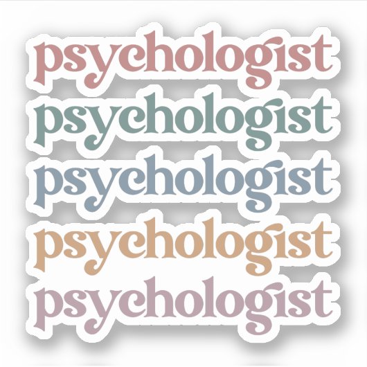 Retro Psycholoog Psychologie Student Afstuderen Sticker (Voorkant)