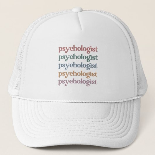 Retro Psycholoog Psychologie Student Afstuderen Trucker Pet (Voorkant)