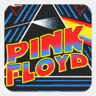 Retro Psyschedelische Rock Geïnspireerde Abstract Vierkante Sticker