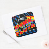 Retro Psyschedelische Rock Geïnspireerde Abstract Vierkante Sticker (Envelop)