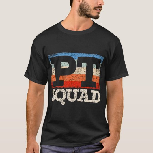 Retro PT Squad Fysiotherapie Fysieke Therapie T-shirt (Voorkant)
