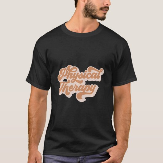 Retro PT-therapie fysiotherapeut T-shirt (Voorkant)
