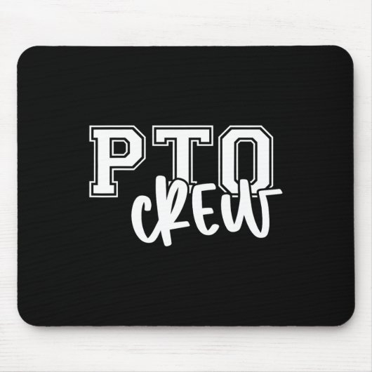 Retro Pto Crew Ouder Leerkracht Organisatie Terug Muismat (Voorkant)