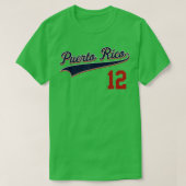 Retro Puerto Rico Beisbol Jersey Boricua Baseball T-shirt (Design voorkant)