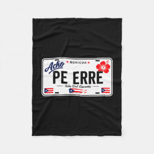 Retro Puerto Rico grappige zomervakantie Boricua Fleece Deken