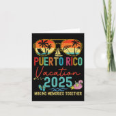 Retro Puerto Rico Vakantie 2025 Herinneringen Matc Kaart (Voorkant)