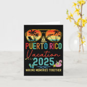 Retro Puerto Rico Vakantie 2025 Herinneringen Matc Kaart (Gele Bloem)