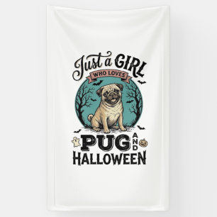 Retro Pug Halloween Meisje Hond Liefhebber Shirt O Spandoek