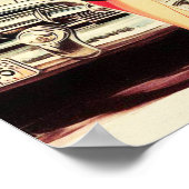 Retro Pulp Cop Meisje Poster (Hoek)