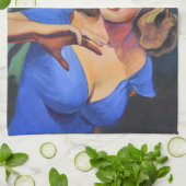 Retro Pulp Horror Theedoek met Buizerd (Gevouwen)