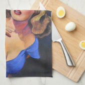 Retro Pulp Horror Theedoek met Buizerd (Quarter Fold)