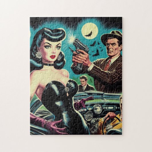 Retro Pulp Illustratie Legpuzzel (Verticaal)