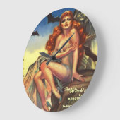 RETRO PULP ILLUSTRATION UIT 1930 GROTE KLOK (Hoek)