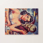 Retro Pulp Pin-up en Monster Legpuzzel (Horizontaal)