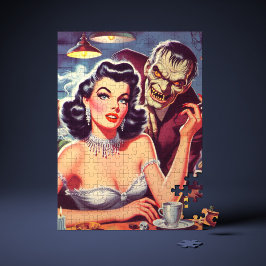Retro Pulp Pin-up en Monster Legpuzzel