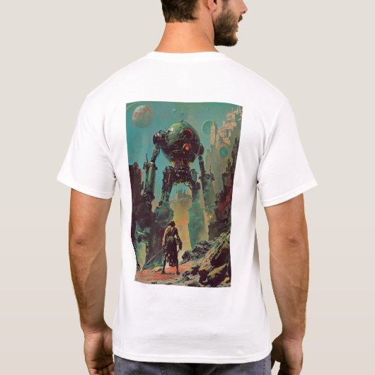 Retro Pulp Sci-Fi Ilya Repin Art T-shirt (Achterkant)